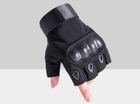 Тактические перчатки безпалые Expert XL черные - изображение 3