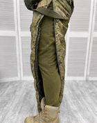 Армейский зимний водонепроницаемый костюм Softshell (куртка и штаны) на флисе и синтепоне (Камуфляж Пиксель) XXL - изображение 2