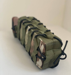 Підсумок для 2 магазинів до кулемету РКК відкритого типу M-KET Мультикам подвійний військовий штурмовий тримач із пластиковими вставками на MOLLE - зображення 5
