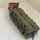 Підсумок для 2 магазинів до кулемету РКК відкритого типу M-KET Хакі подвійний військовий штурмовий тримач із пластиковими вставками на MOLLE - зображення 3