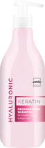 Восстанавливающий шампунь с кератином Unic Hyaluronic Keratin для ломких и поврежденных волос, 500 мл