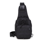 Рюкзак тактический Eagle M02B на одно плечо 6L Black (3_02374) - изображение 3