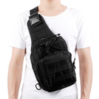Рюкзак тактический Eagle M02B на одно плечо 6L Black (3_02374) - изображение 8