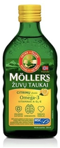Kwasy tłuszczowe Mollers Lemon Flavoured Cod Oil 250 ml (7070866023805) - obraz 1