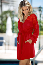 Халат жіночий великого розміру DKaren Fibi 2XL Red (5903251384002) - зображення 1