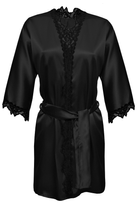 Халат жіночий великого розміру DKaren Viola 2XL Black (5901780641948) - зображення 3