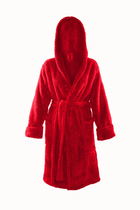 Халат жіночий теплий з капюшоном DKaren Plus Size Diana 6XL Red (5901780656911) - зображення 2