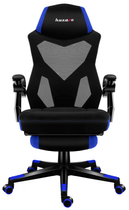 Fotel gamingowy Huzaro HZ-Combat 3.0 Blue perforowane obicie Czarny i niebieski (5907564629782) - obraz 2