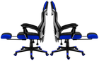 Ігрове крісло HUZARO HZ-Combat 3.0 Blue перфорована обшивка Чорне з синім (5907564629782) - зображення 5