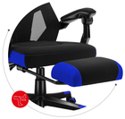 Ігрове крісло HUZARO HZ-Combat 3.0 Blue перфорована обшивка Чорне з синім (5907564629782) - зображення 8