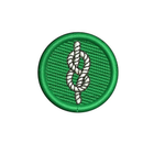 Шеврон на липучці (велкро) Нашивка Альпініста 3х3 см Зелений 4041 - зображення 1