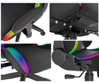 Ігрове крісло Genesis Trit 600 RGB підсвітка Чорне (5901969425482) - зображення 7