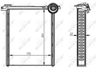 Радіатор обігрівача Peugeot 308 08- вир-во NRF NRF (54314)