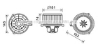 Вентилятор салону Hyundai Ix35/tucson/Kia Sorento 09- вир-во AVA Ava (KA8258)