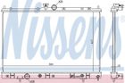 Радіатор охолодження MITSUBISHI OUTLANDER 2002 2.4 HDD MIVEC вир-во Nissens Nissens (628976)