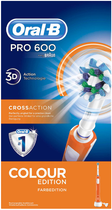 Szczoteczka elektryczna do zębów Oral-B Pro 600 CrossAction Electric Toothbrush Rechargeable Powered By Braun Orange (4210201105527)