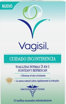 Chusteczki do higieny intymnej Vagisil Incontinence Care Intimate Wipes 12 szt (8413853798000) - obraz 1