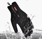 Військові флісові рукавиці , сенсорні водовідштовхуючі рукавиці М Black - зображення 3