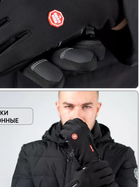 Військові флісові рукавиці , сенсорні водовідштовхуючі рукавиці М Black - зображення 5