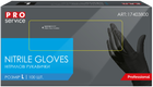 Перчатки нитриловые PRO service Professional Размер L 100 шт Черные (4823071633023)