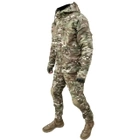 Мужской камуфляжный тактический коcтюм HAN WILD M65 Multicam 3в1 Куртка флисовая, Убакс и Штаны с Защитой колен - изображение 3