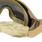 Защитные тактические очки-маска со сменным стеклом Coyote - изображение 5