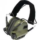 Тактичні навушники Earmor М31 + кріплення на шолом OPS Core чебурашка Оливковий (900891) Kali - зображення 5