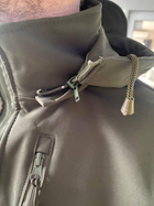 Куртка армейская SoftShell Олива осень/зима на флисе M (0511) - изображение 6