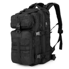 Тактичний штурмовий рюкзак Lesko M06G 35л Black - зображення 1
