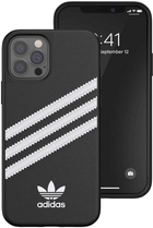 Etui plecki Adidas OR Moulded Case do Apple iPhone 12/12 Pro Black-white (8718846083591) - obraz 1