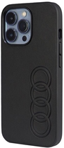 Etui plecki Audi Synthetic Leather do Apple iPhone 13/13 Pro Black (6955250226356) - obraz 1