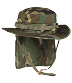 Панама з хвостом тактична Mil-Tec BRIT.BOONIE R/S M.NECKFLAP WOODLAND (12326120)