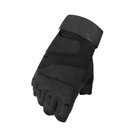 Перчатки тактические беспалые Lesko E302 Black M для военнослужащих без пальцев армейские - изображение 2