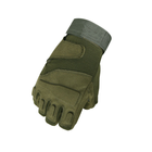 Безпальні рукавички Lesko E302 Green M без пальців армійські військові тактичні - зображення 4