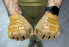 Перчатки тактичні Безпальцеві Yakeda, колір Койот, розмір XL - зображення 3