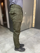 Штани зимові тактичні софтшелл флісові, розмір M, Олива, утеплені штани для військових - зображення 5