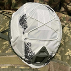 Кавер чехол на шлем каску Fast с панелями Векро Белый (Kali) - изображение 1