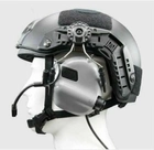 Тактичні активні навушники Earmor М32Н із кріпленням та гарнітурою під шолом Сірий (Kali) - зображення 4