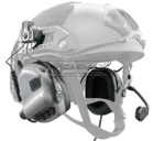Тактичні активні навушники Earmor М32Н із кріпленням та гарнітурою під шолом Сірий (Kali) - зображення 6