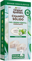 Szampon do oczyszczania włosów Garnier Original Remedies Champoo Solido Cabello Normal 2 x 60 g (8445098100287) - obraz 1