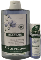 Zestaw Klorane Lino Shampoo Volumen Fine Hair 400 ml + Gift Lino Dry Shampoo 50 ml (3282779327749) - obraz 1