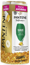 Zestaw szamponów zapobiegających puszeniu się włosów Pantene Pro-V Suave Liso Duplo 2 x 250 ml (8001090602558)