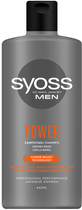 Шампунь для відновлення волосся Syoss Men Power Shampoo 440 мл (5201143747745) - зображення 1