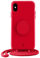 Etui plecki Just Elegance PopGrip do Apple iPhone X/XS Cyber red (4062519300169) - obraz 1