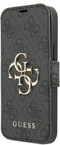 Etui z klapką Guess Book 4G Big Metal Logo do Apple iPhone 13/13 Pro Grey (3666339032586) - obraz 1
