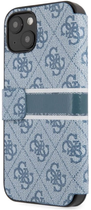 Etui z klapką Guess Book 4G Stripe do Apple iPhone 13 mini Blue (3666339032128) - obraz 1