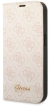 Etui z klapką Guess Book 4G Vintage Gold Logo do Apple iPhone 14 Pro Pink (3666339083304) - obraz 1