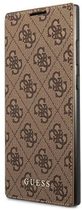 Etui z klapką Guess Book 4G Metal Gold Logo do Samsung Galaxy S22 Ultra Brown (3666339042769)