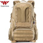 Рюкзак тактичний військовий з кишенею для шолома YAKEDA 55L Койот KYF050CB - зображення 1