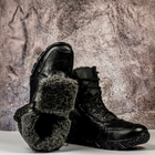 Тактические женские ботинки Kindzer кожаные натуральный мех 40 чёрные - изображение 3